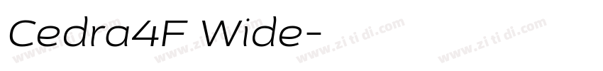 Cedra4F Wide字体转换